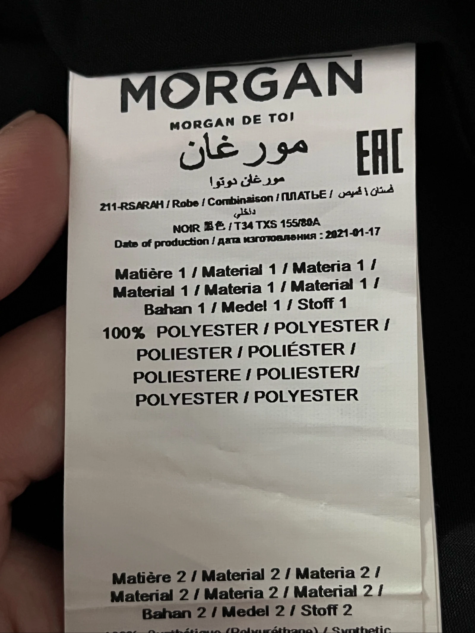 Vestido preto Morgan / 211-RSARAH tamanho 34 – photo 4